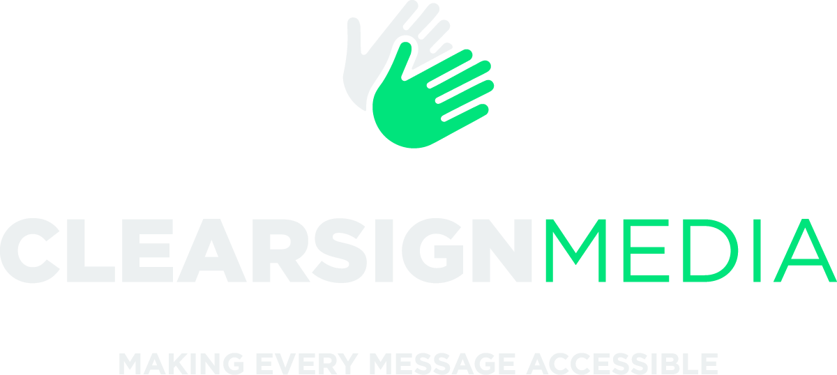 BSL Video Production Company A logo for ClearSign Media, a BSL video production company